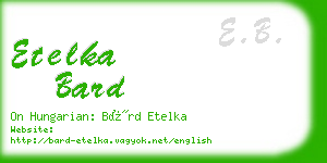 etelka bard business card